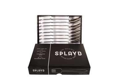 Splayd Black Label Stainless Steel Satin Set of 8 - Bronx Homewares
