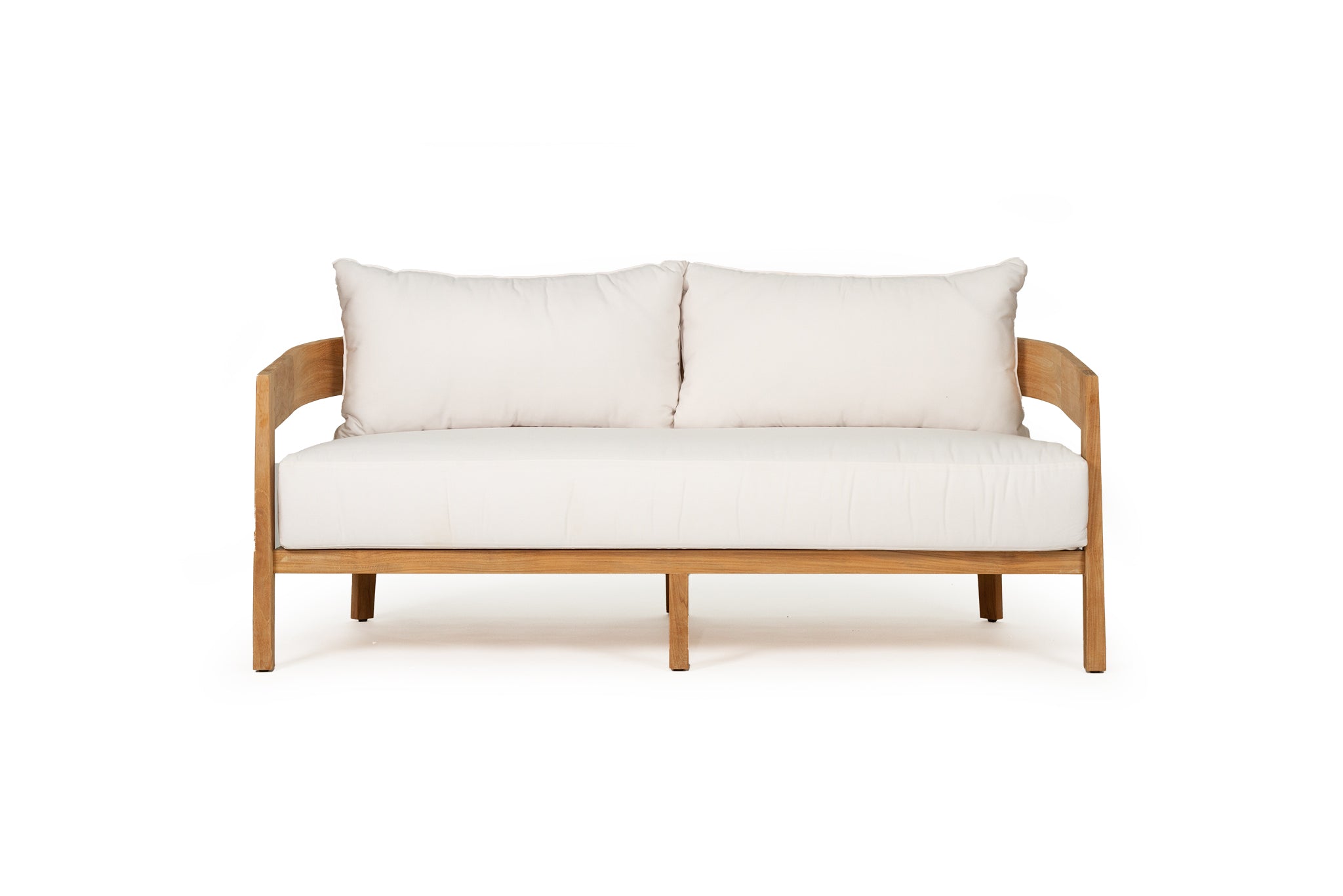 Queenscliff Teak Outdoor Sofa – 2 Seater – White
